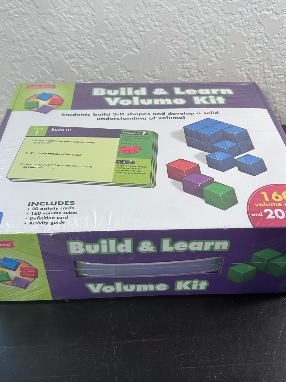 New Lakeshore Learning Build & Learn Volume Kit Grade 5 Cubes Activity Cards
